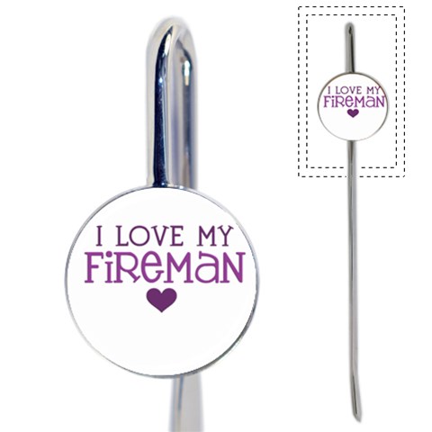 I Love My Fireman Book Mark from ArtsNow.com Front