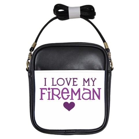 I Love My Fireman Girls Sling Bag from ArtsNow.com Front