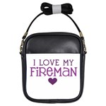 I Love My Fireman Girls Sling Bag