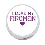 I Love My Fireman 4-Port USB Hub (Two Sides)