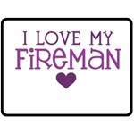 I Love My Fireman Fleece Blanket (Large)