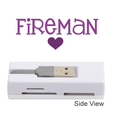 I Love My Fireman Memory Card Reader (Stick) from ArtsNow.com Front