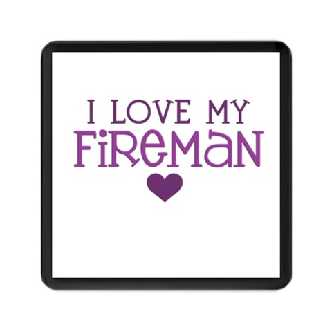 I Love My Fireman Memory Card Reader (Square) from ArtsNow.com Front