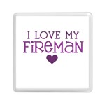 I Love My Fireman Memory Card Reader (Square)