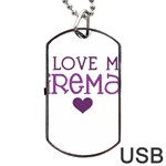 I Love My Fireman Dog Tag USB Flash (One Side)