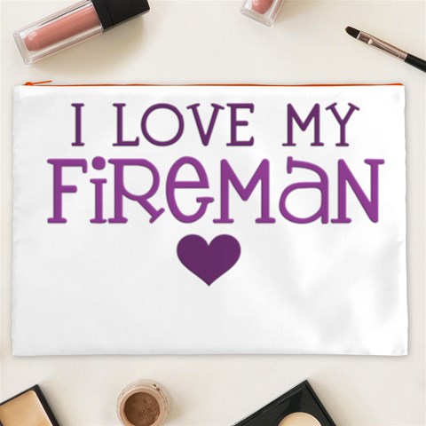 I Love My Fireman Cosmetic Bag (XXL) from ArtsNow.com Front