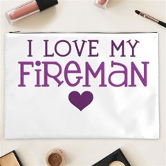 I Love My Fireman Cosmetic Bag (XXL) from ArtsNow.com Front