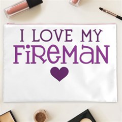 I Love My Fireman Cosmetic Bag (XXL) from ArtsNow.com Front