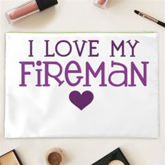 I Love My Fireman Cosmetic Bag (XXL) from ArtsNow.com Back