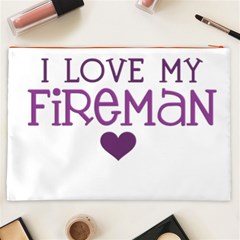 I Love My Fireman Cosmetic Bag (XXL) from ArtsNow.com Back