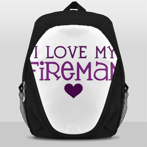 I Love My Fireman Backpack Bag from ArtsNow.com Front