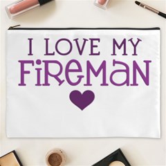 I Love My Fireman Cosmetic Bag (XXXL) from ArtsNow.com Front