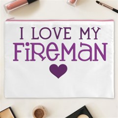 I Love My Fireman Cosmetic Bag (XXXL) from ArtsNow.com Front