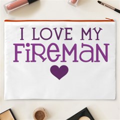 I Love My Fireman Cosmetic Bag (XXXL) from ArtsNow.com Back