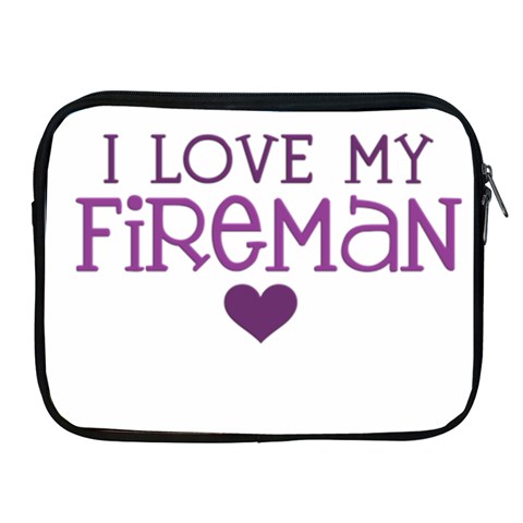 I Love My Fireman Apple iPad Zipper Case from ArtsNow.com Front