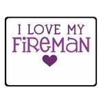 I Love My Fireman Double Sided Fleece Blanket (Small)