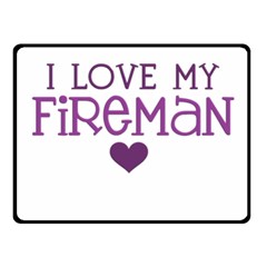 I Love My Fireman Double Sided Fleece Blanket (Small) from ArtsNow.com 45 x34  Blanket Back