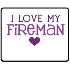 I Love My Fireman Double Sided Fleece Blanket (Medium) from ArtsNow.com 58.8 x47.4  Blanket Front