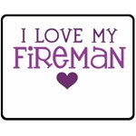 I Love My Fireman Double Sided Fleece Blanket (Medium)