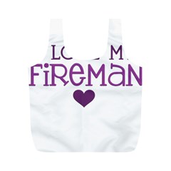 I Love My Fireman Full Print Recycle Bag (M) from ArtsNow.com Front