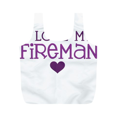 I Love My Fireman Full Print Recycle Bag (M) from ArtsNow.com Back