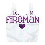 I Love My Fireman Full Print Recycle Bag (L)