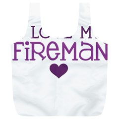 I Love My Fireman Full Print Recycle Bag (XL) from ArtsNow.com Front