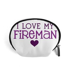 I Love My Fireman Accessory Pouch (Small) from ArtsNow.com Front