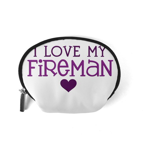 I Love My Fireman Accessory Pouch (Small) from ArtsNow.com Back