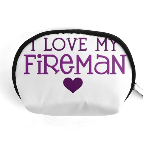 I Love My Fireman Accessory Pouch (Medium) from ArtsNow.com Front