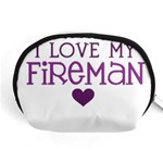 I Love My Fireman Accessory Pouch (Medium)