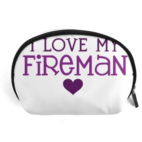 I Love My Fireman Accessory Pouch (Large) from ArtsNow.com Front