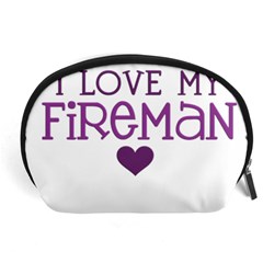 I Love My Fireman Accessory Pouch (Large) from ArtsNow.com Front