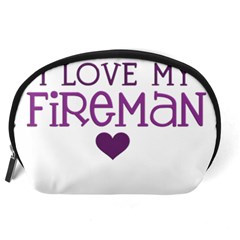 I Love My Fireman Accessory Pouch (Large) from ArtsNow.com Back