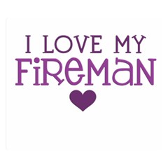 I Love My Fireman Double Sided Flano Blanket (Small) from ArtsNow.com 50 x40  Blanket Front