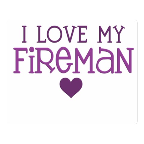 I Love My Fireman Double Sided Flano Blanket (Large) from ArtsNow.com 80 x60  Blanket Front