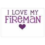 I Love My Fireman Samsung Galaxy Note 4 Case (Black)