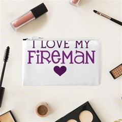 I Love My Fireman Cosmetic Bag (XS) from ArtsNow.com Front