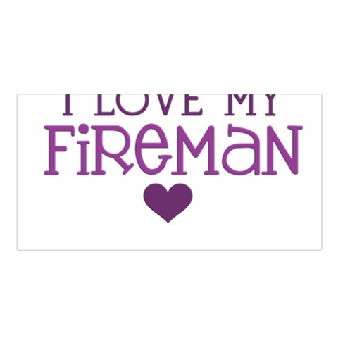 I Love My Fireman Satin Shawl from ArtsNow.com Front