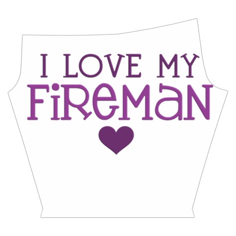 I Love My Fireman Yoga Cropped Leggings from ArtsNow.com Left