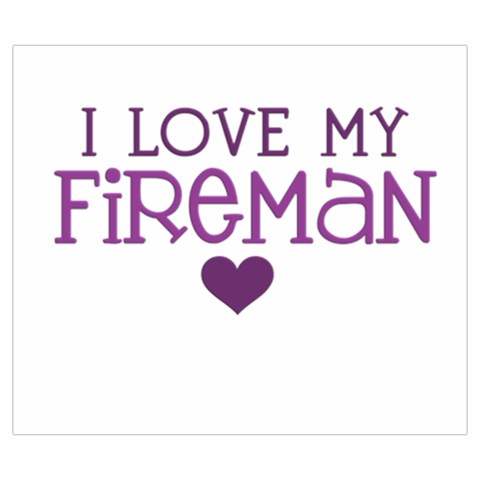 I Love My Fireman Zipper Large Tote Bag from ArtsNow.com Front