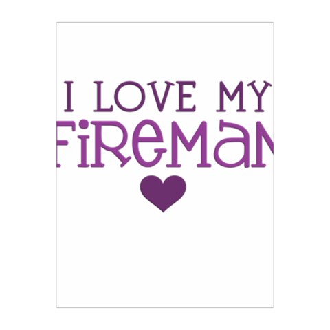 I Love My Fireman Medium Tapestry from ArtsNow.com Front