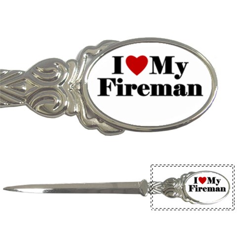 I Love My Fireman Letter Opener from ArtsNow.com Front