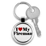 I Love My Fireman Key Chain (Round)