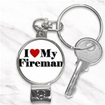 I Love My Fireman Nail Clippers Key Chain