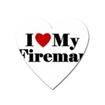 I Love My Fireman Magnet (Heart)