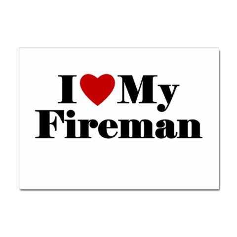 I Love My Fireman Sticker A4 (10 pack) from ArtsNow.com Front