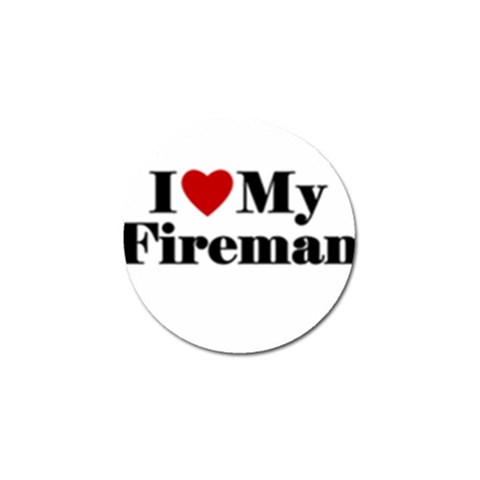 I Love My Fireman Golf Ball Marker (4 pack) from ArtsNow.com Front