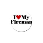 I Love My Fireman Golf Ball Marker (4 pack)