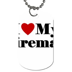 I Love My Fireman Dog Tag (Two Sides) from ArtsNow.com Back